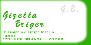 gizella briger business card